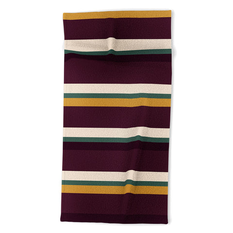 Colour Poems Retro Stripes XII Beach Towel