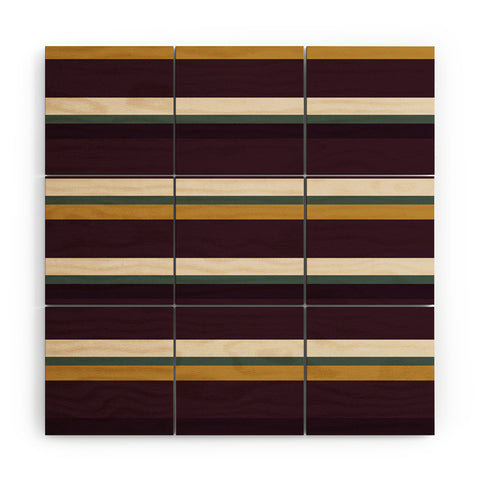 Colour Poems Retro Stripes XII Wood Wall Mural
