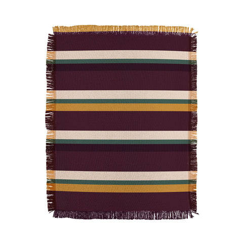 Colour Poems Retro Stripes XII Throw Blanket