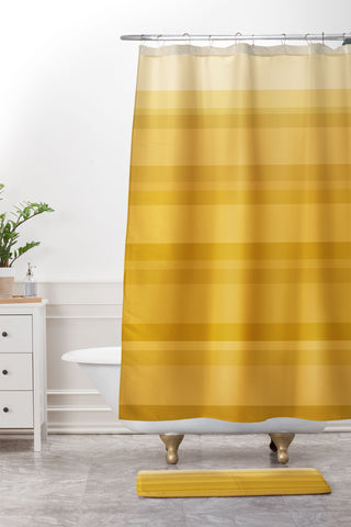 Colour Poems Retro Stripes XIV Shower Curtain And Mat