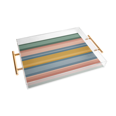 Colour Poems Retro Stripes XVI Acrylic Tray