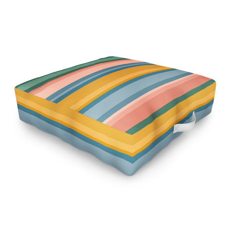 Colour Poems Retro Stripes XVI Outdoor Floor Cushion
