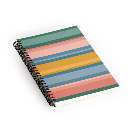 Colour Poems Retro Stripes XVI Spiral Notebook