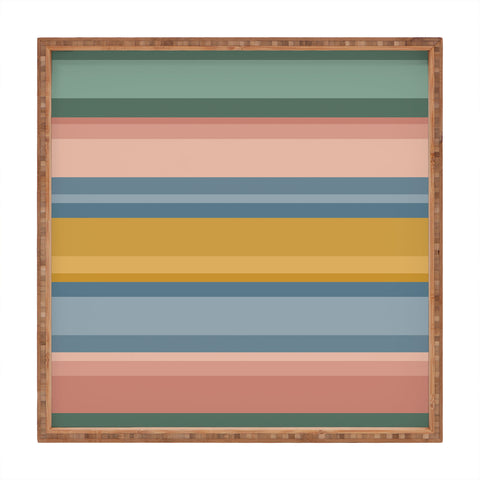 Colour Poems Retro Stripes XVI Square Tray