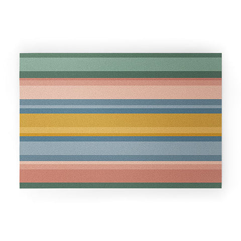 Colour Poems Retro Stripes XVI Welcome Mat