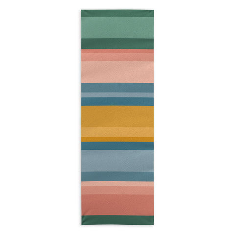 Colour Poems Retro Stripes XVI Yoga Towel
