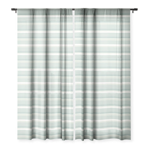 Colour Poems Retro Stripes XXIII Sheer Window Curtain