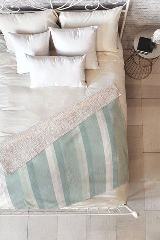 Colour Poems Retro Stripes XXIII Fleece Throw Blanket