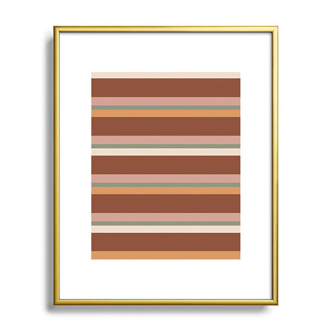 Colour Poems Retro Stripes XXIX Metal Framed Art Print