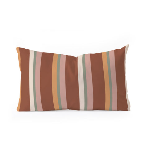 Colour Poems Retro Stripes XXIX Oblong Throw Pillow