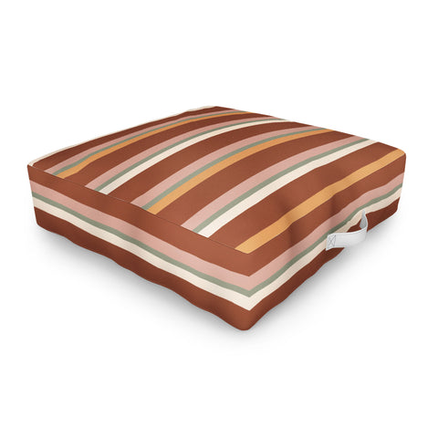 Colour Poems Retro Stripes XXIX Outdoor Floor Cushion