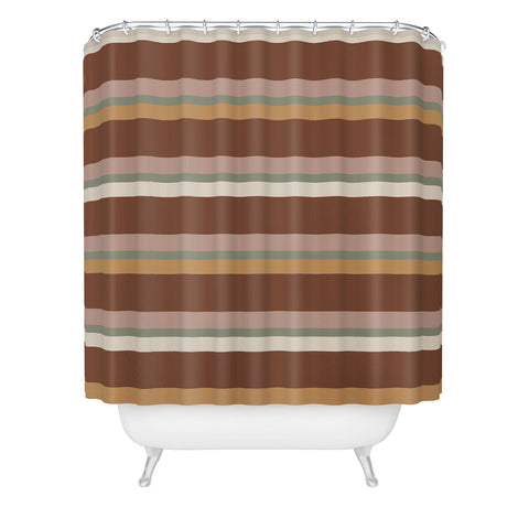 Colour Poems Retro Stripes XXIX Shower Curtain