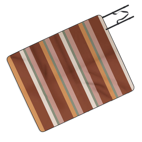 Colour Poems Retro Stripes XXIX Picnic Blanket