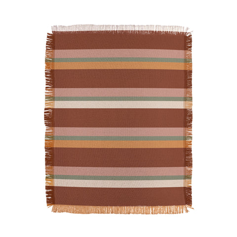 Colour Poems Retro Stripes XXIX Throw Blanket