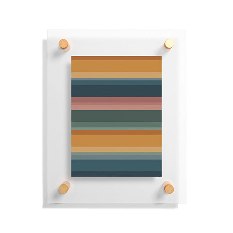 Colour Poems Retro Stripes XXVI Floating Acrylic Print