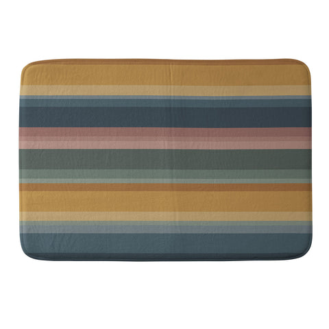 Colour Poems Retro Stripes XXVI Memory Foam Bath Mat