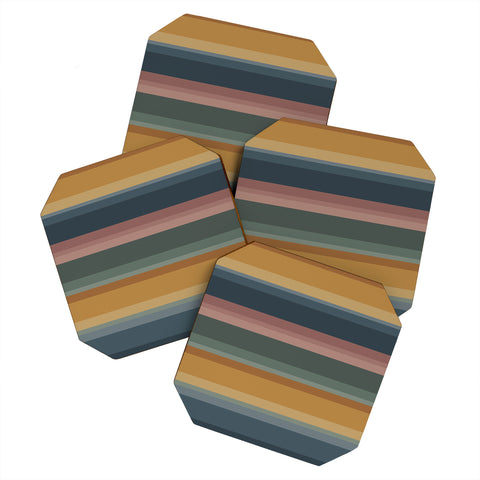 Colour Poems Retro Stripes XXVI Coaster Set