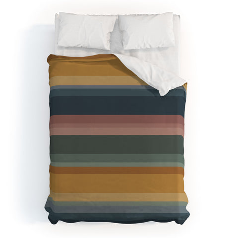 Colour Poems Retro Stripes XXVI Duvet Cover
