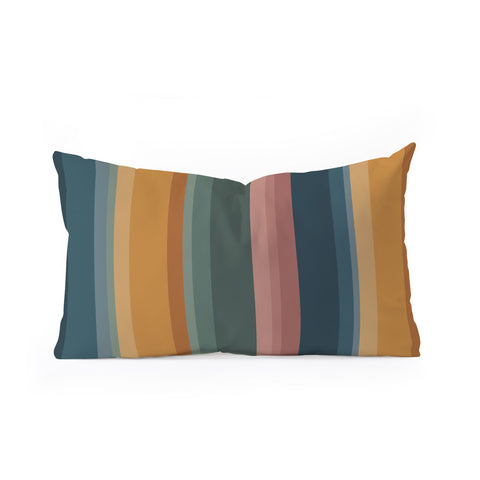 Colour Poems Retro Stripes XXVI Oblong Throw Pillow