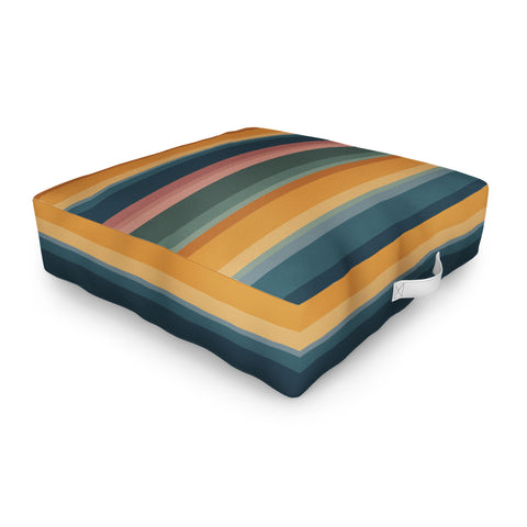Colour Poems Retro Stripes XXVI Outdoor Floor Cushion