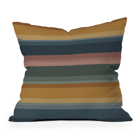 Colour Poems Retro Stripes XXVI Outdoor Throw Pillow