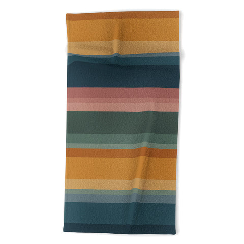 Colour Poems Retro Stripes XXVI Beach Towel