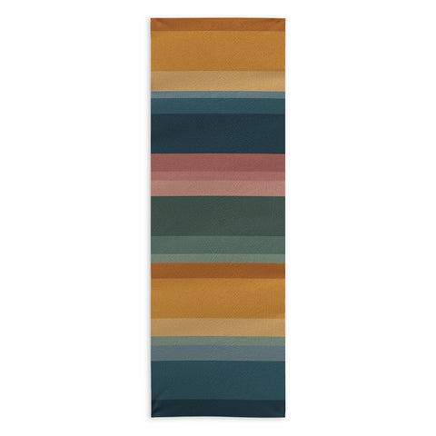 Colour Poems Retro Stripes XXVI Yoga Towel