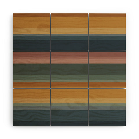 Colour Poems Retro Stripes XXVI Wood Wall Mural