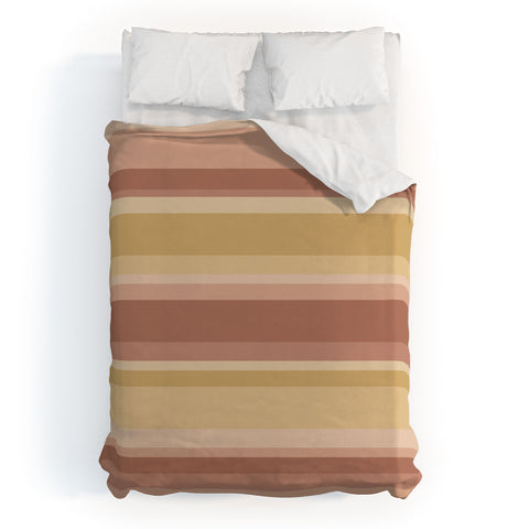 Colour Poems Retro Stripes XXXI Duvet Cover