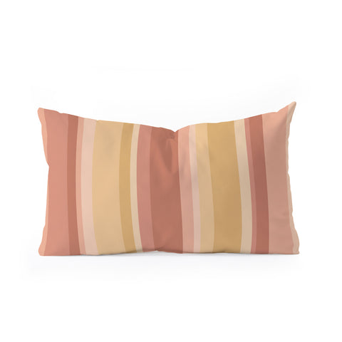 Colour Poems Retro Stripes XXXI Oblong Throw Pillow