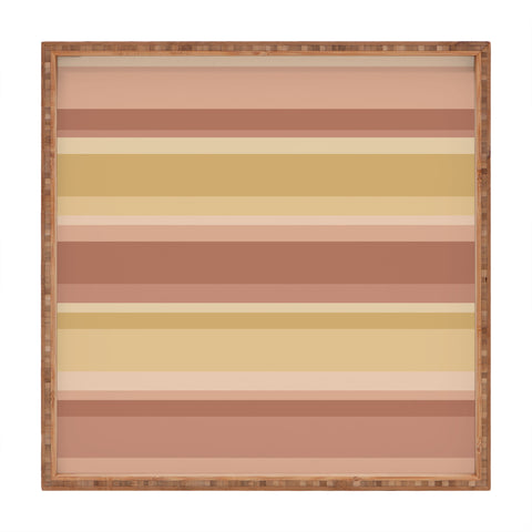 Colour Poems Retro Stripes XXXI Square Tray