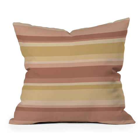 Colour Poems Retro Stripes XXXI Throw Pillow