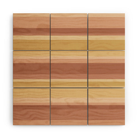 Colour Poems Retro Stripes XXXI Wood Wall Mural