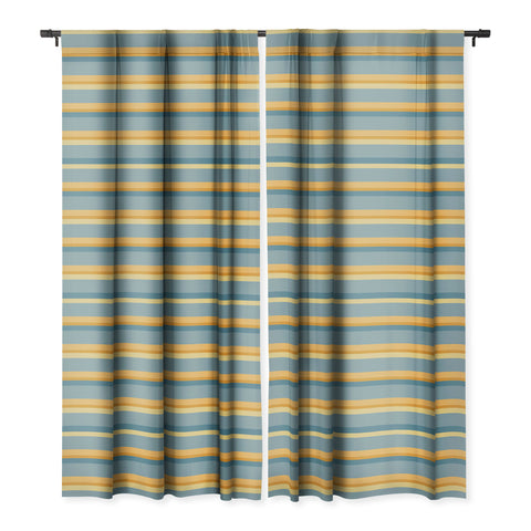 Colour Poems Retro Stripes XXXIII Blackout Window Curtain