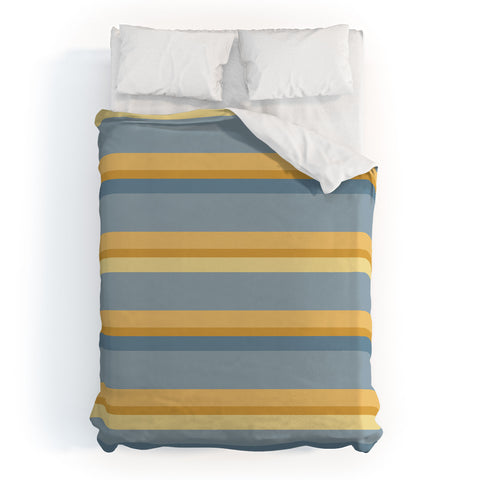 Colour Poems Retro Stripes XXXIII Duvet Cover