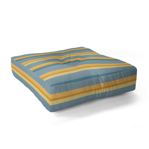Colour Poems Retro Stripes XXXIII Floor Pillow Square