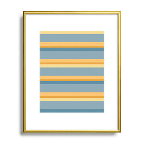 Colour Poems Retro Stripes XXXIII Metal Framed Art Print