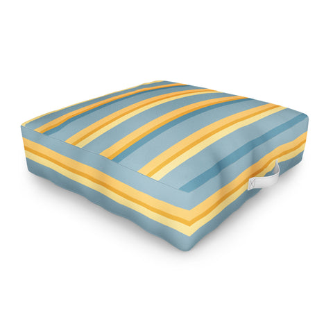 Colour Poems Retro Stripes XXXIII Outdoor Floor Cushion