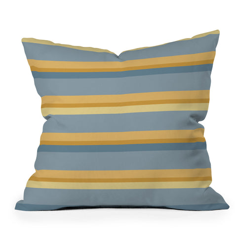 Colour Poems Retro Stripes XXXIII Throw Pillow
