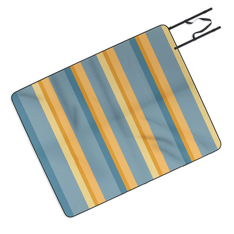 Colour Poems Retro Stripes XXXIII Picnic Blanket