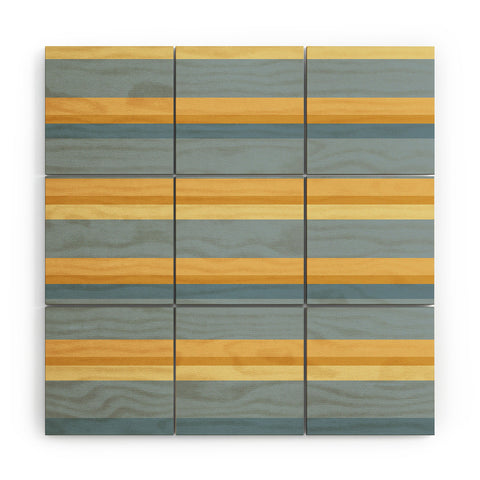 Colour Poems Retro Stripes XXXIII Wood Wall Mural