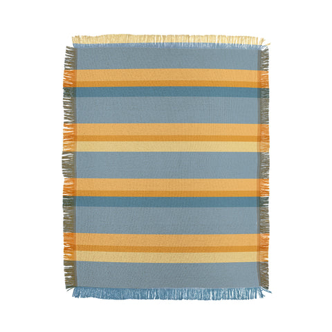 Colour Poems Retro Stripes XXXIII Throw Blanket