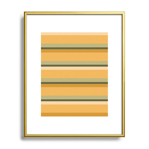 Colour Poems Retro Stripes XXXIV Metal Framed Art Print