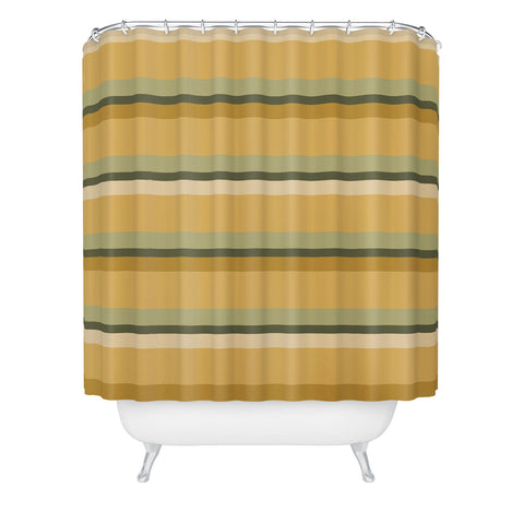 Colour Poems Retro Stripes XXXIV Shower Curtain