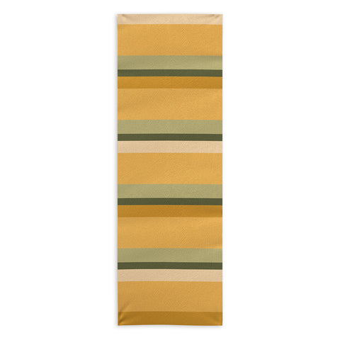 Colour Poems Retro Stripes XXXIV Yoga Towel