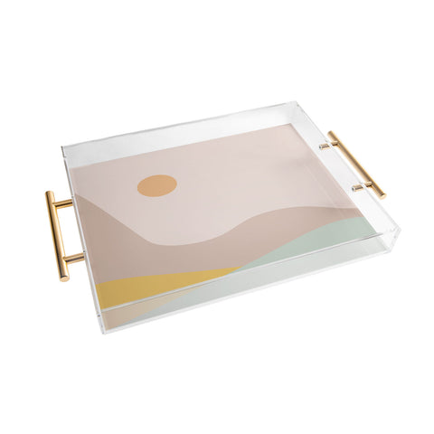Colour Poems Rolling Hills Minimalism II Acrylic Tray