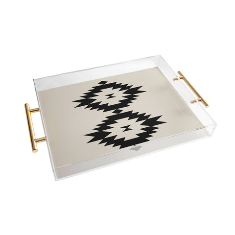 Colour Poems Southwestern Minimalism Black Acrylic Tray