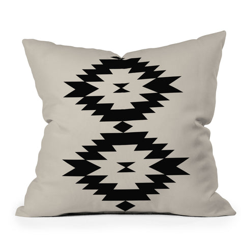Colour Poems Southwestern Minimalism Black Throw Pillow Havenly
