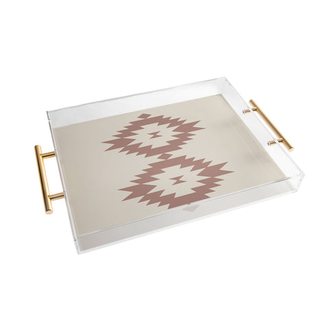 Colour Poems Southwestern Minimalism Rose Acrylic Tray