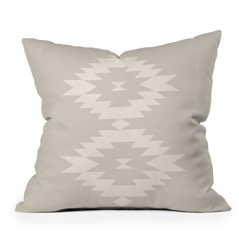 Colour Poems Southwestern Minimalism White Outdoor Throw Pillow